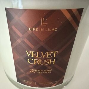 Brand new in box, Life in Lilac candle with brown lid - Velvet Crush